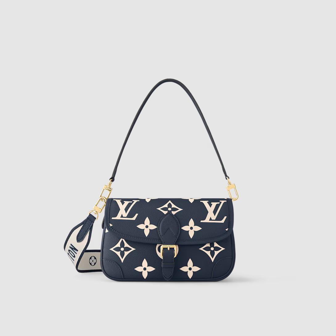 Túi Louis Vuitton Diane Bicolor Monogram Empreinte Leather Nữ Xanh Navy